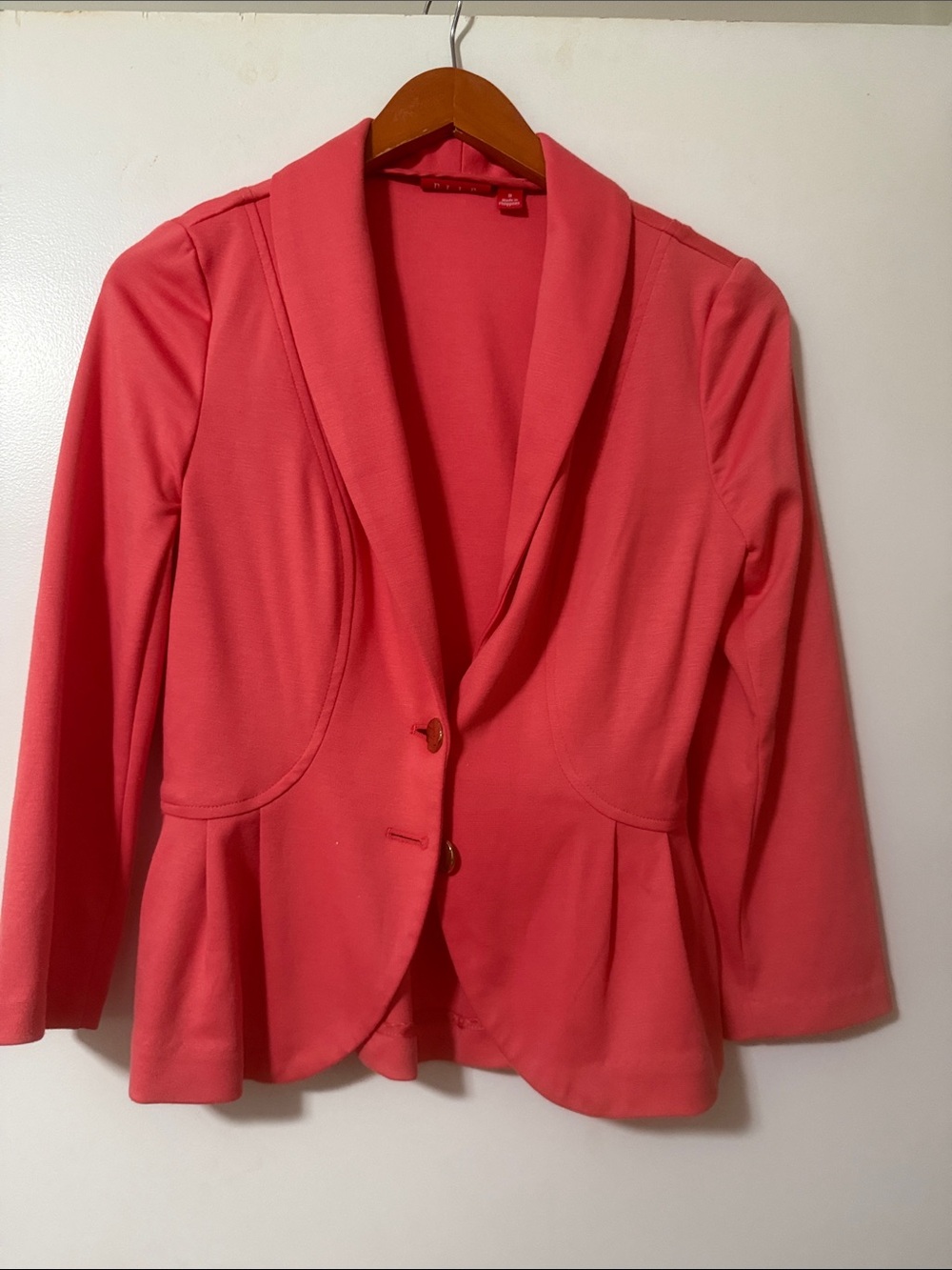 Elle Coral Peplum Blazer Jacket